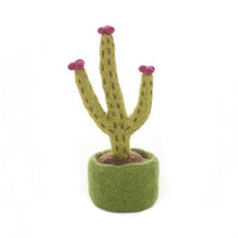 Load image into Gallery viewer, Felt Decorations - Miniature Plants - Blossoming Cactus
