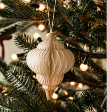 Load image into Gallery viewer, Honeycomb Paper Teardrop Decoration - white
