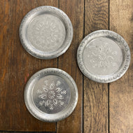 Aluminium Candle Plates - Hand Embossed, Small (14cm)