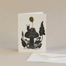 Load image into Gallery viewer, Snail Letterpress and Gold Foil Birthday Card
