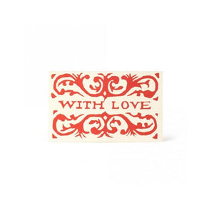 Pack of Six Small With Love Cards - Cambridge Imprint