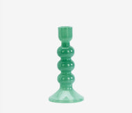 Green Glass Candle Holders