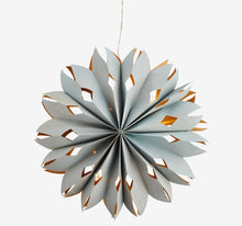 Load image into Gallery viewer, Aqua Veneer Paper Star w/ Lights
