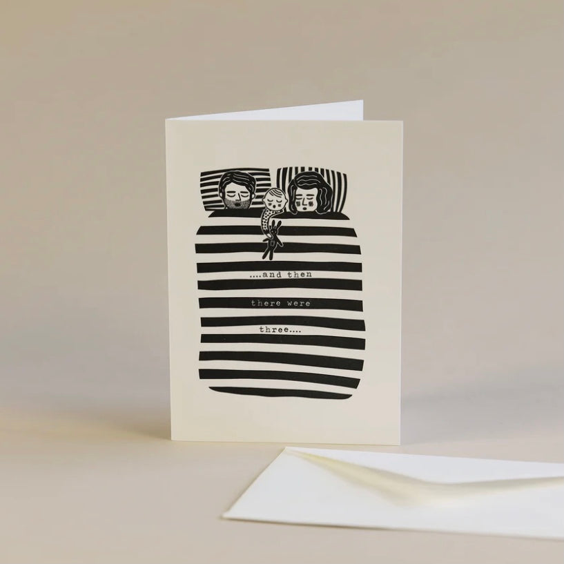 And Then There Were Three Letterpress Card