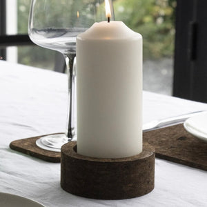 Smoked Cork Candle Holder