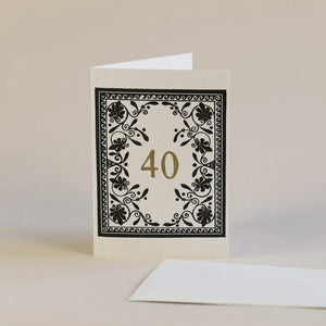 40 Letterpress Birthday Card