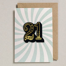 Load image into Gallery viewer, Iron on Big Number Greeting Card - 21
