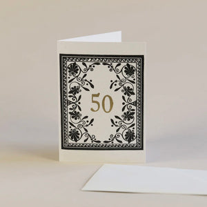 50 Letterpress Birthday Card