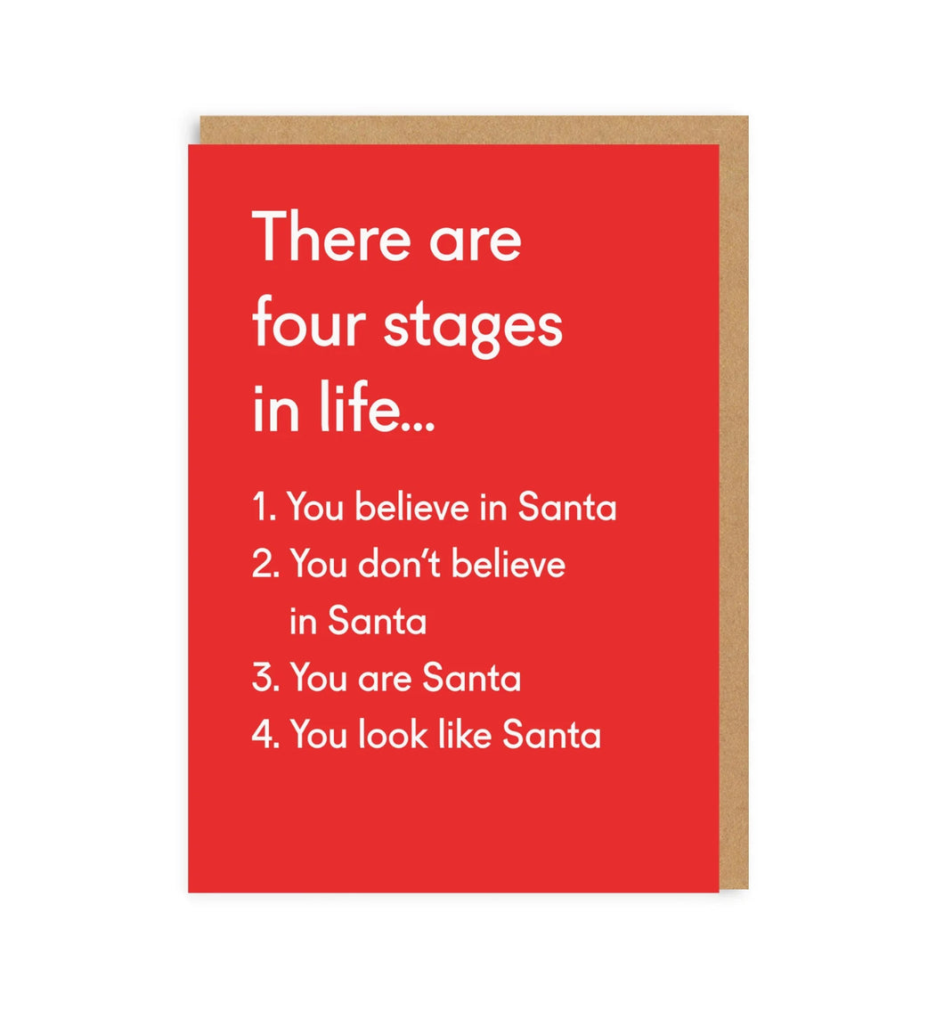 Four Stages In Life Christmas Card