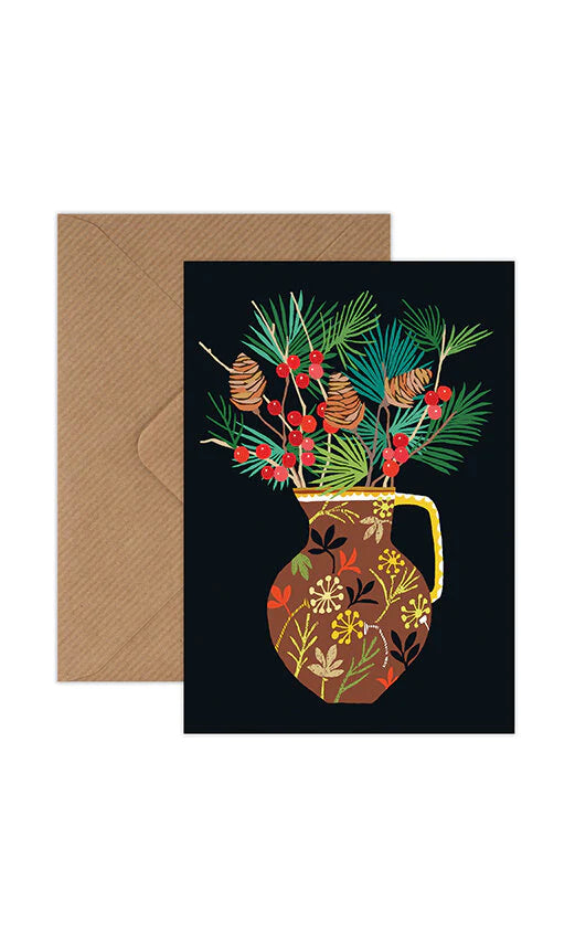Berries and Fir  Greeting Card