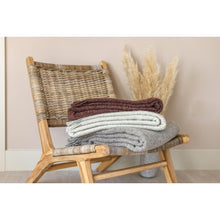 Load image into Gallery viewer, Recycled Wool Throw - Coffee
