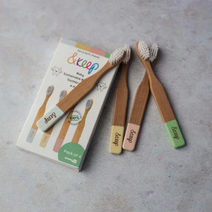 &Keep Extra Soft Baby Bamboo Toothbrushes - pack of 4