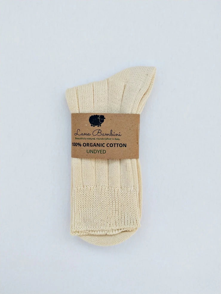 Ravinia 100% undyed organic cotton socks - Lana Bambini