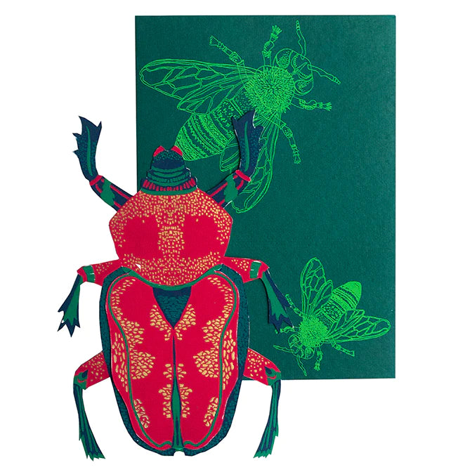 Scarab Beetle Greetings Card - East End Print