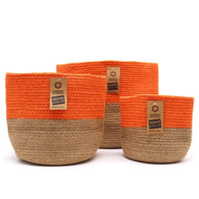 Load image into Gallery viewer, Cotton Rope Storage Baskets - Orange

