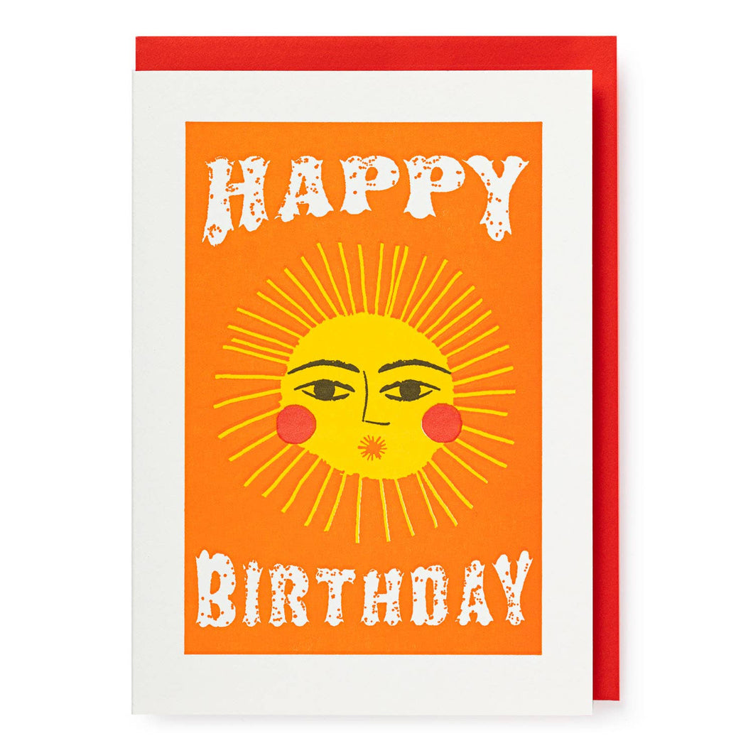 Happy Birthday Sun | Letterpress Cards | Large Cards