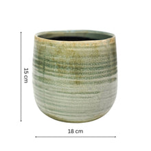 Load image into Gallery viewer, Como Hand Finished Indoor Ceramic Plant Pot H15cm x D18cm
