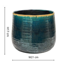 Load image into Gallery viewer, Como Hand Finished Indoor Ceramic Plant Pot H21cm &amp; D26cm
