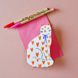 Sitting Kitty Shaped Greeting Card