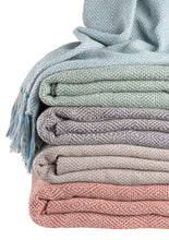 Load image into Gallery viewer, Recycled Hand Woven Throw - Geometric Pattern (125 x 180cm)
