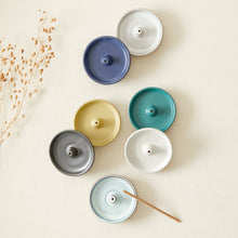 Load image into Gallery viewer, Round Stoneware Incense Stick Holder
