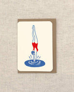 Diver Greetings Card