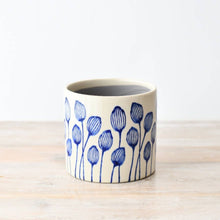 Load image into Gallery viewer, Stoneware Blue leaf Planter, 14cm

