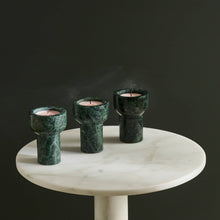 Load image into Gallery viewer, Green Marble Tealight and Taper Candle Holder
