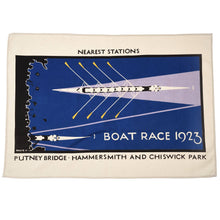 Load image into Gallery viewer, Cotton Tea Towel - TFL Vintage Poster &quot;Boat Race&quot;
