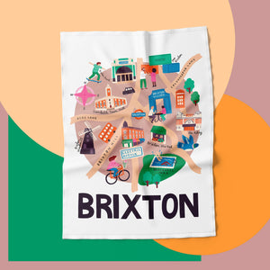 Brixton Map Tea Towel