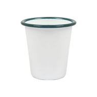 300ml White Enamel Tumbler