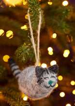 Load image into Gallery viewer, Felt Cat With Stripey Tail Decoration
