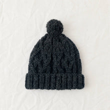 Load image into Gallery viewer, Hand Knitted Cable Knit Wool Bobble Hat
