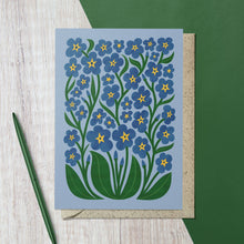 Load image into Gallery viewer, Forget Me Not | Modern-Retro Floral Reusable Greeting Card

