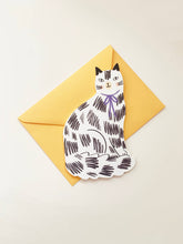 Load image into Gallery viewer, Sitting Kitty Shaped Greeting Card
