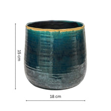 Load image into Gallery viewer, Como Hand Finished Indoor Ceramic Plant Pot H15cm x D18cm

