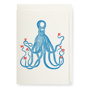 Thank You Octopus | Letterpress Cards | Small Cards