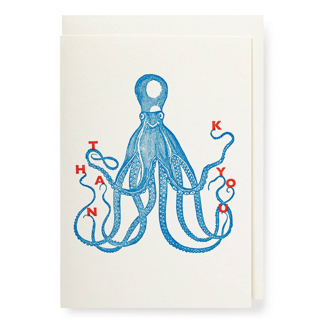 Thank You Octopus | Letterpress Cards | Small Cards