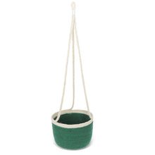 Load image into Gallery viewer, Hanging jute basket - Green
