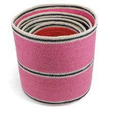 Load image into Gallery viewer, Round jute storage baskets (set of 4) - Multi-colour
