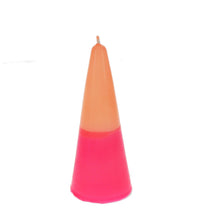 Load image into Gallery viewer, Small Two-Colour Cone Candle - Pink-Orange
