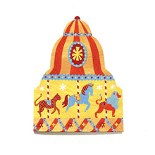 Load image into Gallery viewer, Carousel Shaped Greeting Card
