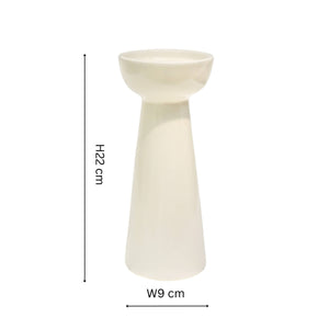 Bowen Ceramic Candle Holder H22cm D9cm