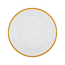 Load image into Gallery viewer, Argon Tableware White Enamel Side Plate - 20cm - Yellow
