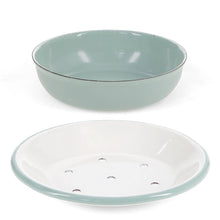 Load image into Gallery viewer, Round Two Part Enamel Soap Dish
