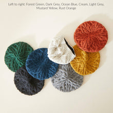Load image into Gallery viewer, Cable Knit Wool Beret Hat
