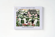 AGBI Christmas Card Pack - Pink Cottage And Snowy Topiary