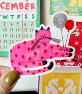 Pink Cat sticker