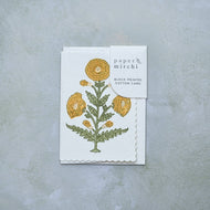 Block Printed Saffron Card