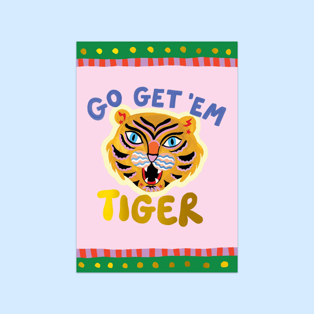 Go Get Em Tiger Card